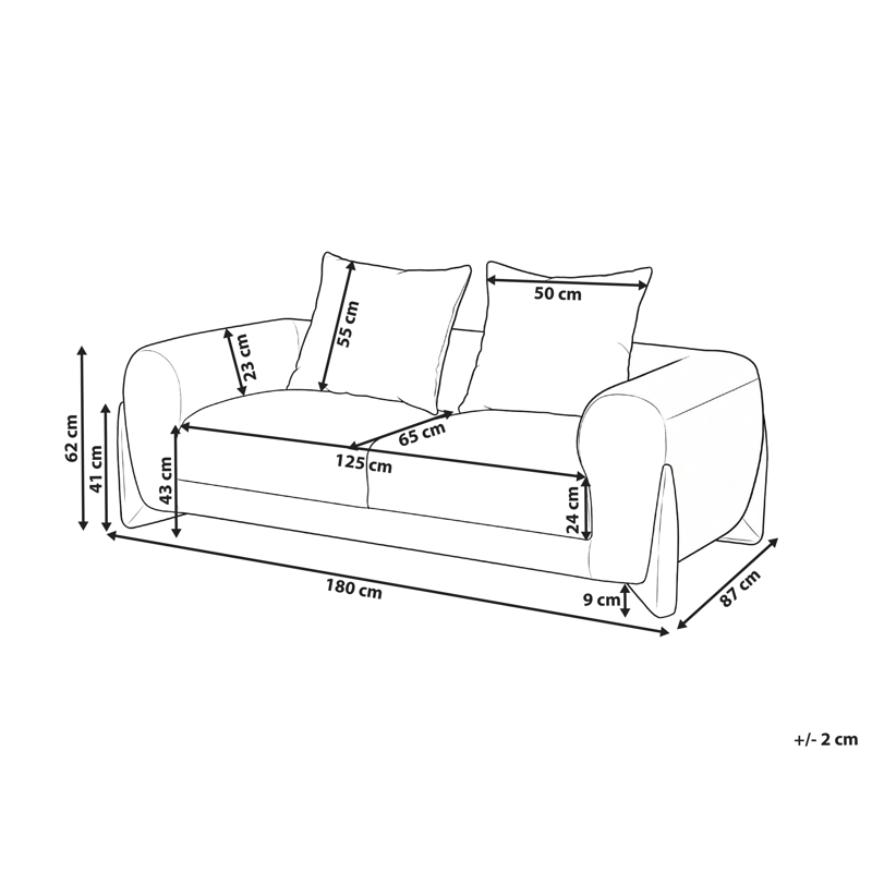 2-personers sofa Vinliden - Rosa - Møbler - Sofaer - 2 personers sofa