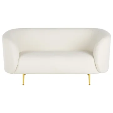 2-personers sofa Loen - Hvid, guld - Møbler - Sofaer - 2 personers sofa