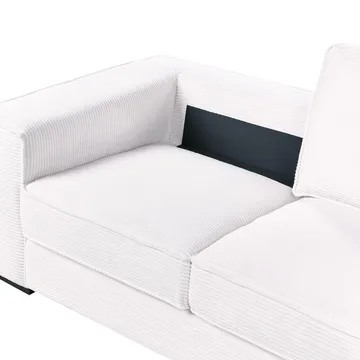 2-personers sofa Vikran - Hvid, Sort - Møbler - Sofaer - 2 personers sofa