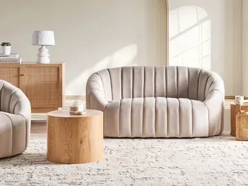 2-personers sofa Malung - Beige - Møbler - Sofaer - Velour sofaer