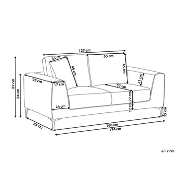 2-personers sofa Reinen - Hvid, Sort - Møbler - Sofaer - 2 personers sofa