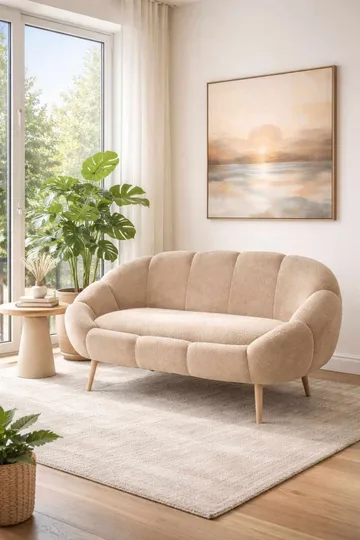 2-personers sofa Atelier Del Sofa Lida (130 x 105 x 50 cm) Beige - Møbler - Sofaer - 2 personers sofa