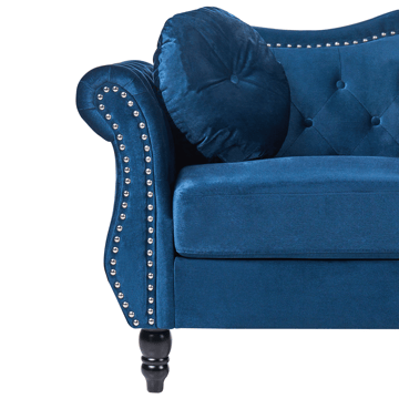 2-personers sofa Skien - Marineblå - Møbler - Sofaer - 2 personers sofa