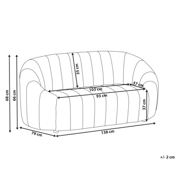 2-personers sofa Malung - Beige - Møbler - Sofaer - Velour sofaer