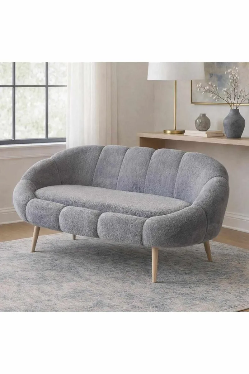 2-personers sofa Atelier Del Sofa Lida (130 x 105 x 50 cm) Grå - Møbler - Sofaer - 2 personers sofa
