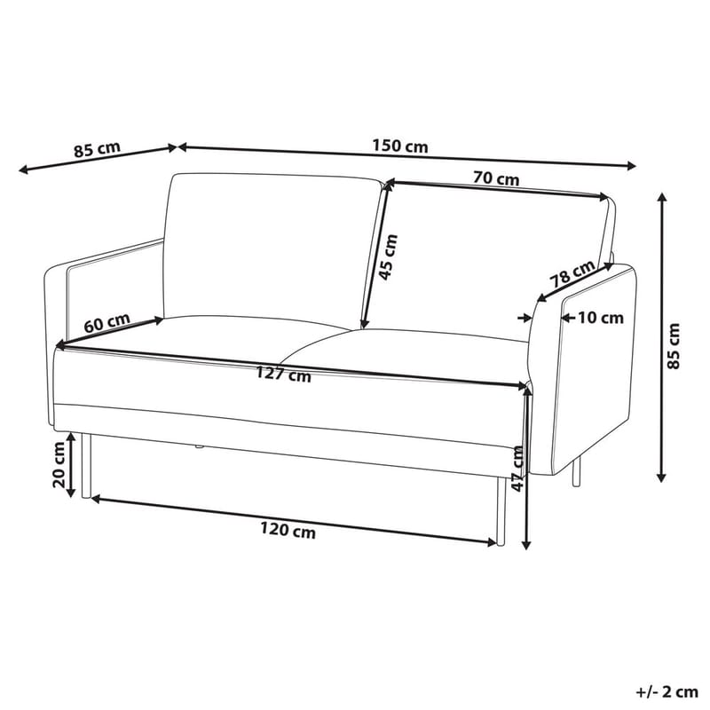 2-personers sofa Breda - Møbler - Sofaer - 2 personers sofa