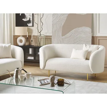 2-personers sofa Loen - Hvid, guld - Møbler - Sofaer - 2 personers sofa