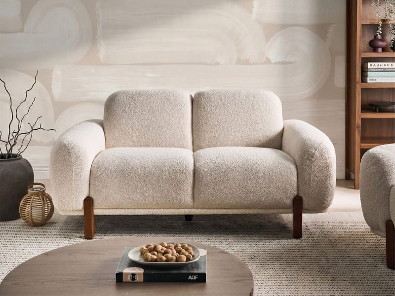2-personers sofa Odnes i bouclé - Hvid - Møbler - Sofaer - 2 personers sofa