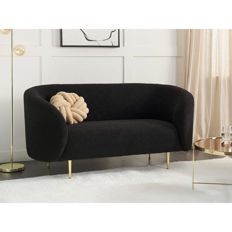 2-personers sofa Loen - Sort, guld - Møbler - Sofaer - 2 personers sofa