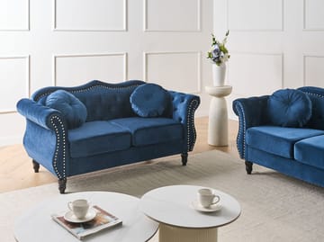2-personers sofa Skien - Marineblå - Møbler - Sofaer - 2 personers sofa