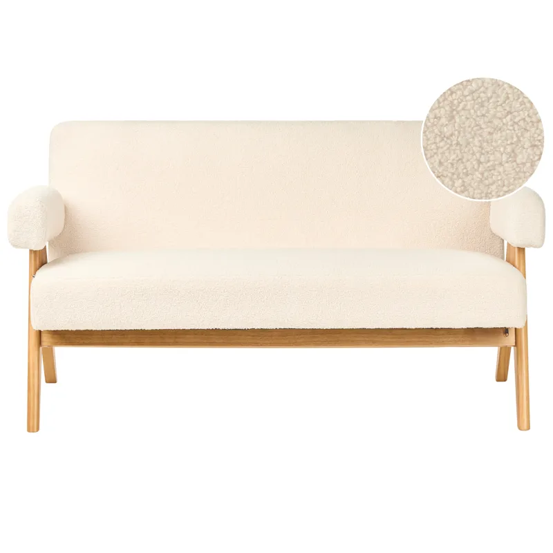 2-personers sofa Tamre, Off-white, lysebrun