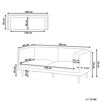 2-personers sofa Vorgod - Off-white - Møbler - Sofaer - 2 personers sofa