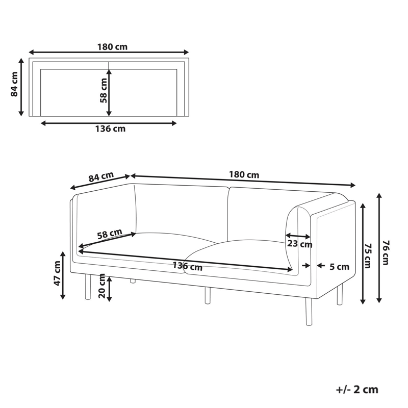2-personers sofa Vorgod - Off-white - Møbler - Sofaer - 2 personers sofa