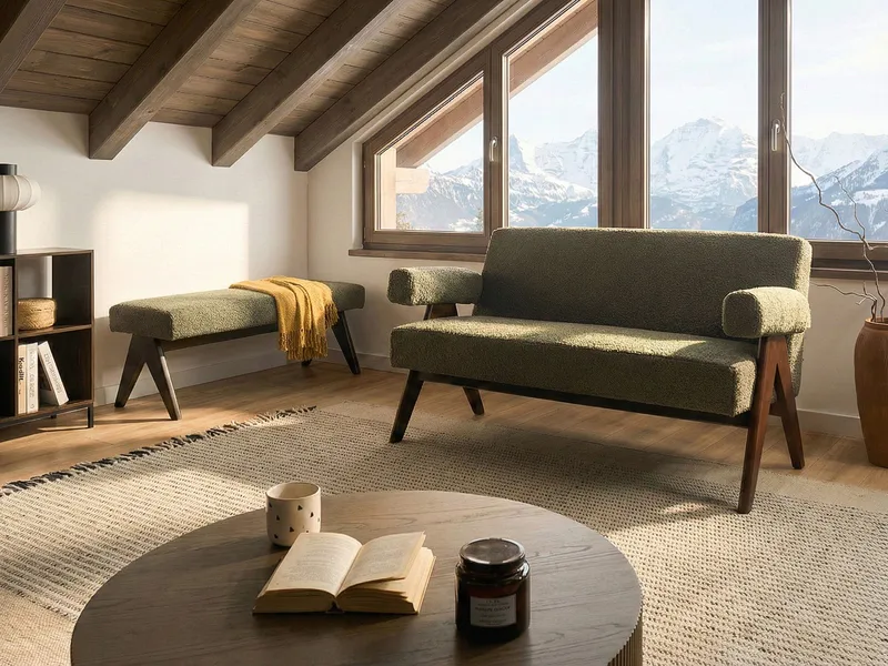 2-personers sofa Tamre - Grøn/Mørkebrun - Møbler - Sofaer - 2 personers sofa
