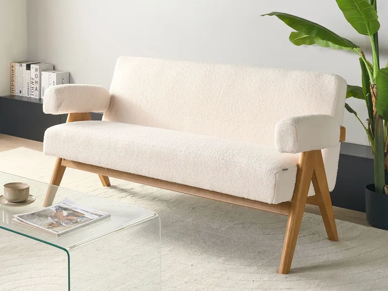 2-personers sofa Tamre - Off-white, lysebrun - Møbler - Sofaer - 2 personers sofa