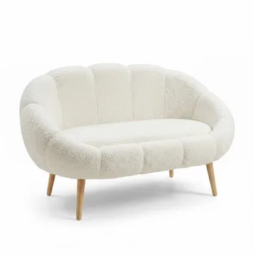 2-personers sofa Atelier Del Sofa Lida (130 x 105 x 50 cm) Hvid