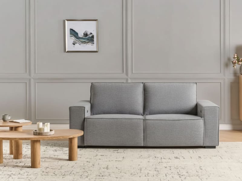 2-personers sofa Nukari - Grå - Møbler - Sofaer - Recliner sofaer - 2 personers biografsofa & reclinersofa