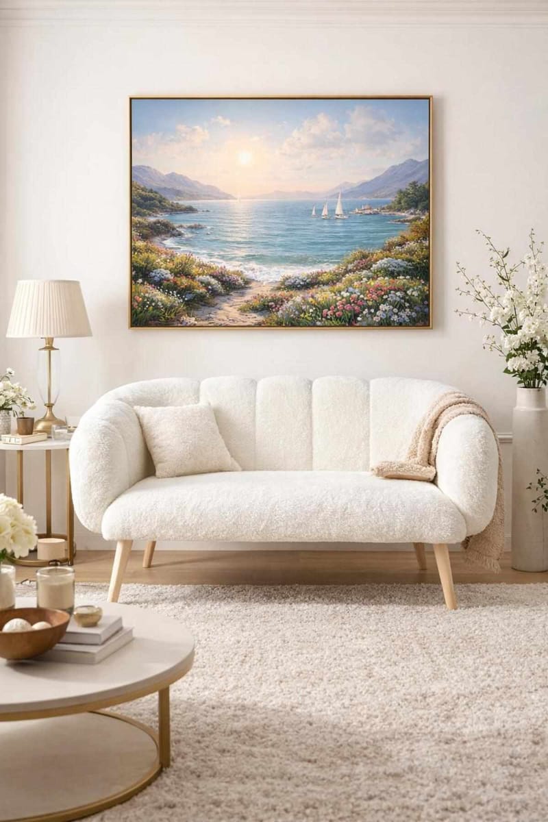 2-personers sofa Atelier Del Sofa Lotus (120 x 95 x 42 cm) Hvid - Møbler - Sofaer - 2 personers sofa