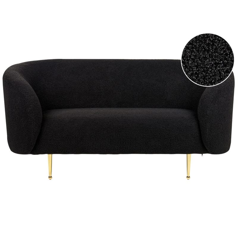 2-personers sofa Loen - Sort, guld - Møbler - Sofaer - 2 personers sofa