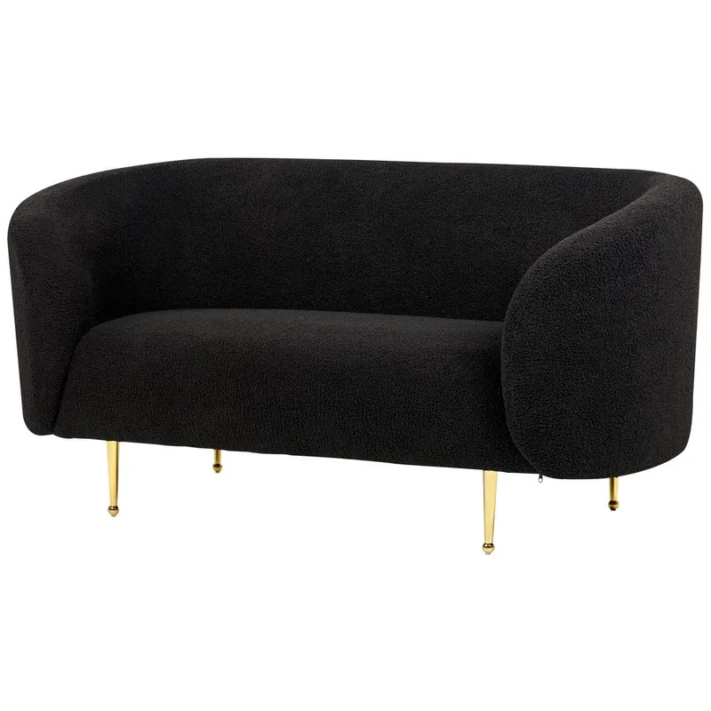 2-personers sofa Loen - Sort, guld - Møbler - Sofaer - 2 personers sofa