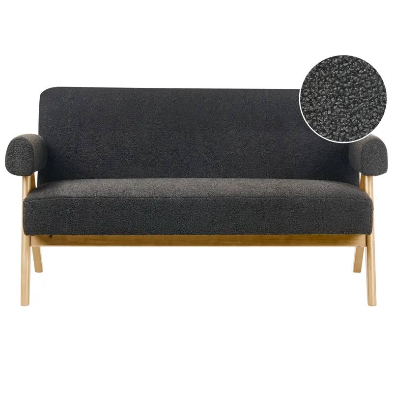 2-personers sofa Tamre, Sort, lysebrun