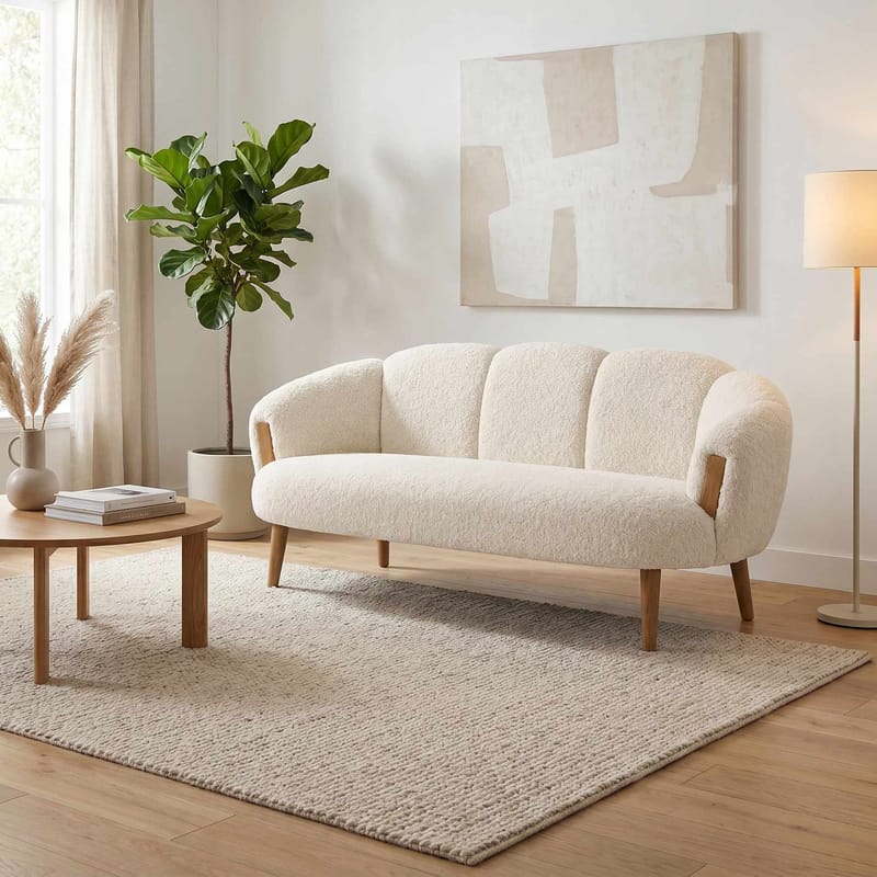 2-personers sofa Atelier Del Sofa Star (128 x 102 x 65 cm) Creme - Møbler - Sofaer - 2 personers sofa