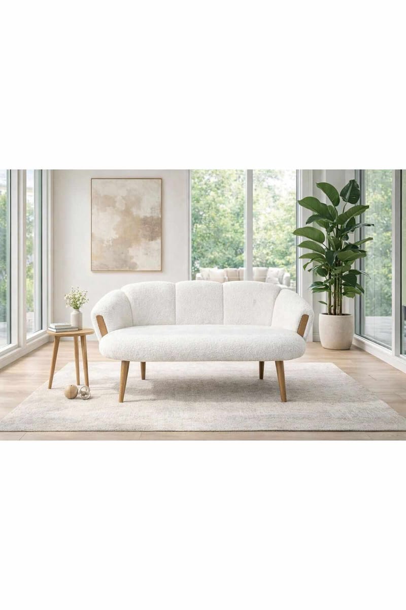 2-personers sofa Atelier Del Sofa Star (128 x 102 x 65 cm) Hvid - Møbler - Sofaer - 2 personers sofa
