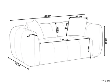 2-personers sofa Ness - Taupe - Møbler - Sofaer - 2 personers sofa