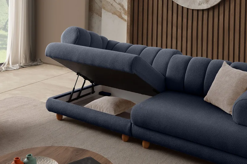 3-personers sofa Atelier Del Sofa Gloria (240 x 80 x 95 cm) Marineblå - Marineblå - Møbler - Sofaer - 3 personers sofa