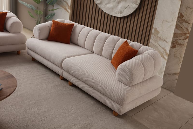 3-personers sofa Atelier Del Sofa Gloria (240 x 80 x 95 cm) Beige - Beige - Møbler - Sofaer - 3 personers sofa
