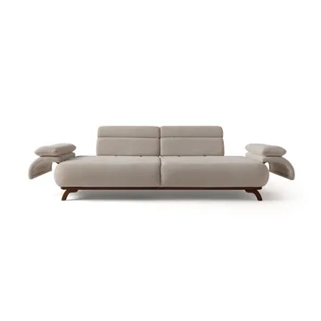 3-personers sofa Atelier Del Sofa Bonjo Valnød (246 x 81 x 97 cm) Beige - Beige - Møbler - Sofaer - 3 personers sofa