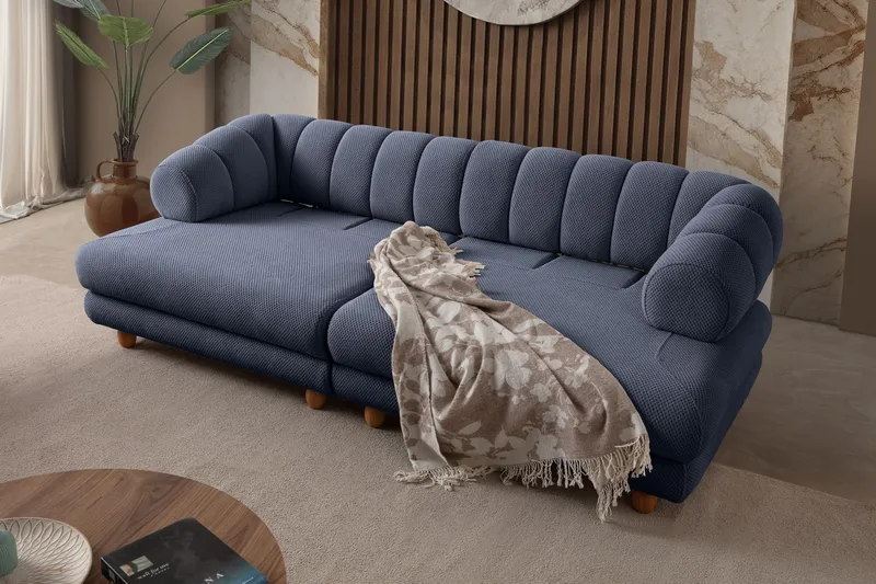 3-personers sofa Atelier Del Sofa Gloria (240 x 80 x 95 cm) Marineblå - Marineblå - Møbler - Sofaer - 3 personers sofa