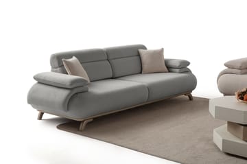 3-personers sofa Atelier Del Sofa Bonjo Silver (246 x 81 x 97 cm) Grå - Grå - Møbler - Sofaer - 3 personers sofa
