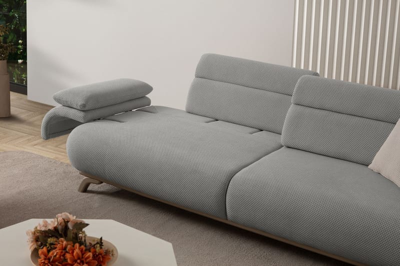 3-personers sofa Atelier Del Sofa Bonjo Silver (246 x 81 x 97 cm) Grå - Grå - Møbler - Sofaer - 3 personers sofa