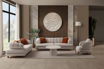 3-personers sofa Atelier Del Sofa Gloria (240 x 80 x 95 cm) Beige - Beige - Møbler - Sofaer - 3 personers sofa