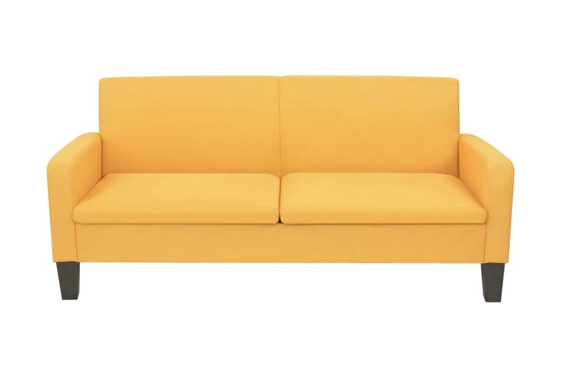 3-Personers Sofa 180 X 65 X 76 Cm Gul - Gul - 3 personers sofa