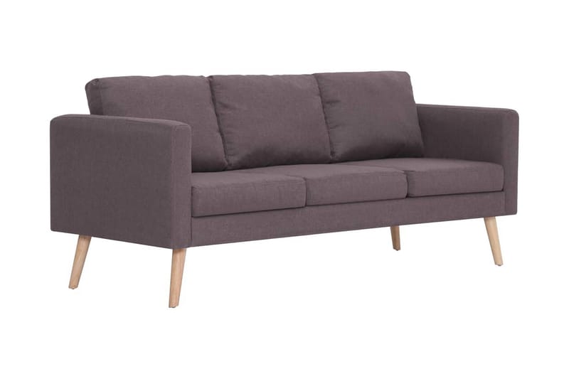 3-Personers Sofa I Stof Gråbrun - Brun - 3 personers sofa