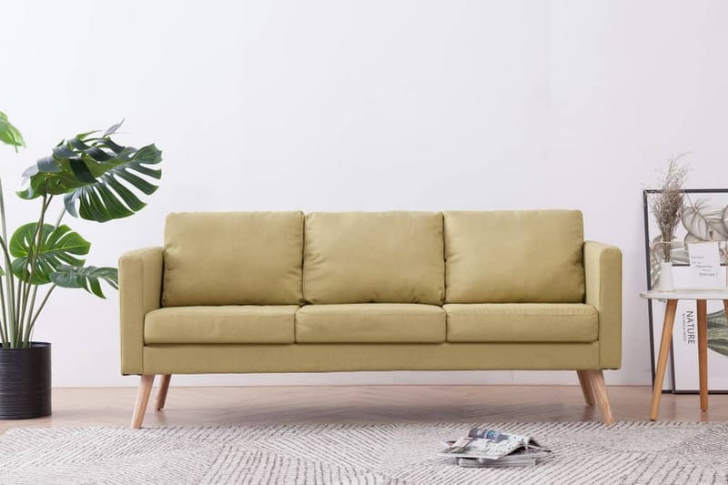 3-Personers Sofa I Stof Grøn - Grøn - 3 personers sofa