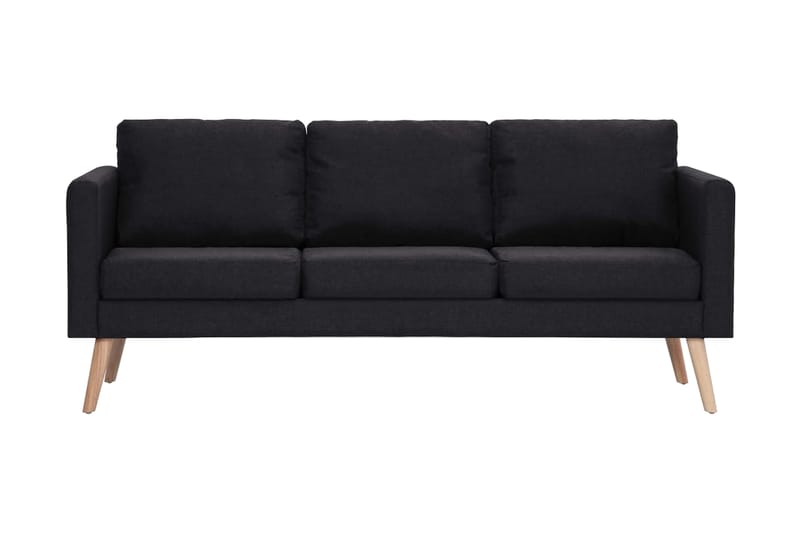 3-Personers Sofa I Stof Sort - Sort - 3 personers sofa