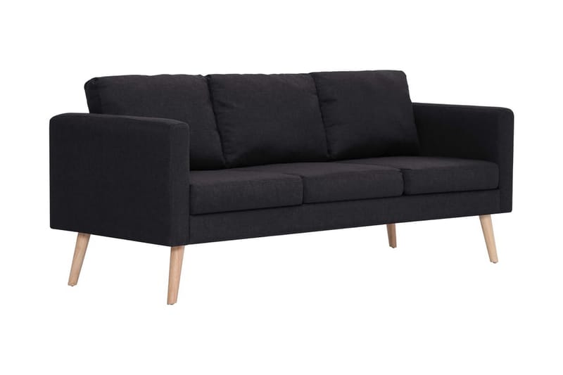 3-Personers Sofa I Stof Sort - Sort - 3 personers sofa