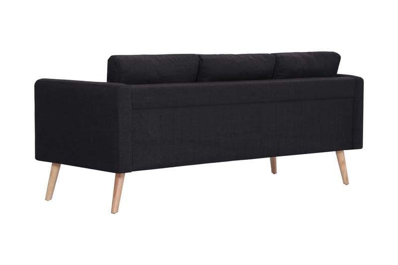 3-Personers Sofa I Stof Sort - Sort - 3 personers sofa