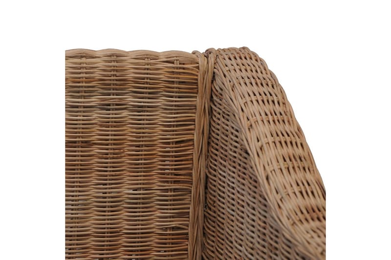 3-Personers Sofa Med Hynder Naturlig Rattan - Brun - Havemøbler - Loungemøbler - Loungesofaer