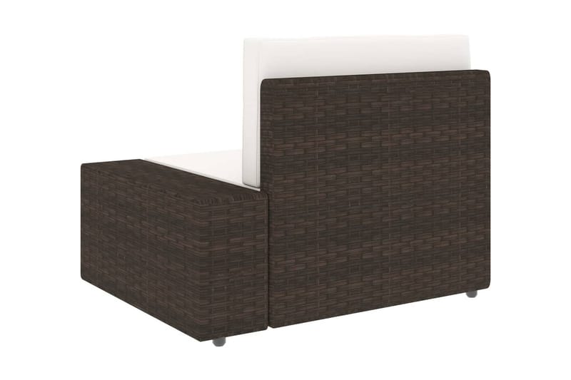3-Personers Sofa Modulær Polyrattan Brun - Brun - Havemøbler - Loungemøbler - Loungesofaer