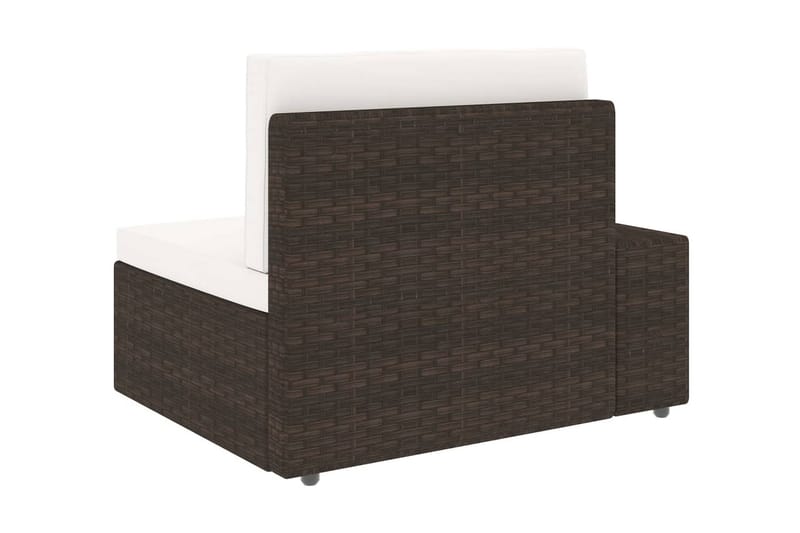 3-Personers Sofa Modulær Polyrattan Brun - Brun - Havemøbler - Loungemøbler - Loungesofaer