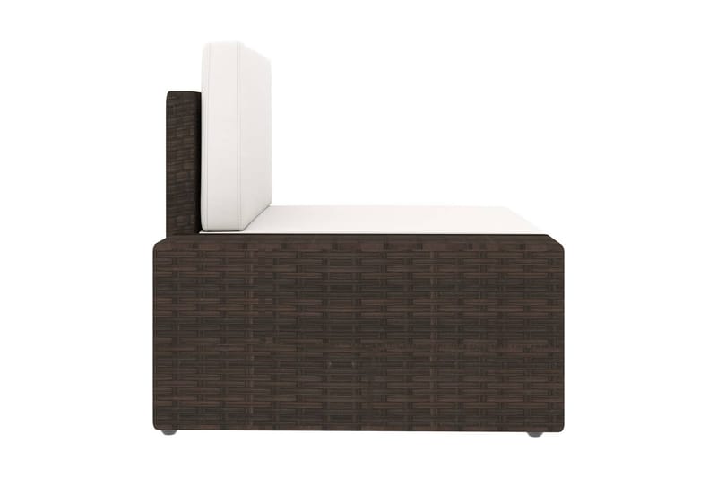 3-Personers Sofa Modulær Polyrattan Brun - Brun - Havemøbler - Loungemøbler - Loungesofaer