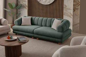 3-personers sofa Atelier Del Sofa Gloria (240 x 80 x 95 cm) Grøn - Grøn - Møbler - Sofaer - 3 personers sofa