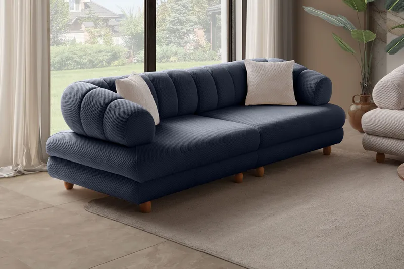 3-personers sofa Atelier Del Sofa Gloria (240 x 80 x 95 cm) Marineblå - Marineblå - Møbler - Sofaer - 3 personers sofa