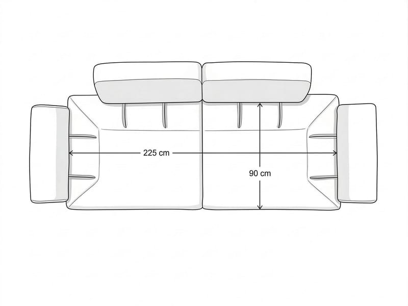 3-personers sofa Atelier Del Sofa Bonjo Silver (246 x 81 x 97 cm) Grå - Grå - Møbler - Sofaer - 3 personers sofa