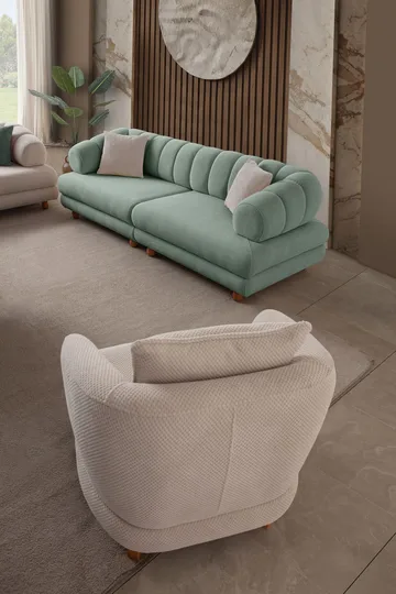 3-personers sofa Atelier Del Sofa Gloria (240 x 80 x 95 cm) Sea Green - Sea Green - Møbler - Sofaer - 3 personers sofa