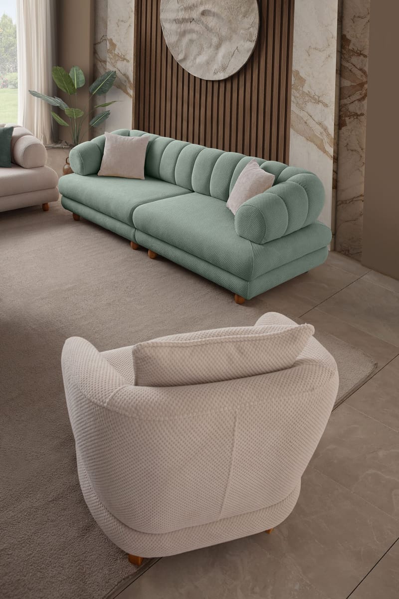 3-personers sofa Atelier Del Sofa Gloria (240 x 80 x 95 cm) Sea Green - Sea Green - Møbler - Sofaer - 3 personers sofa